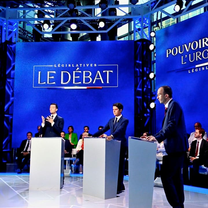 Législatives 2024 : le résumé du débat entre Gabriel Attal, Jordan Bardella et Manuel Bompard